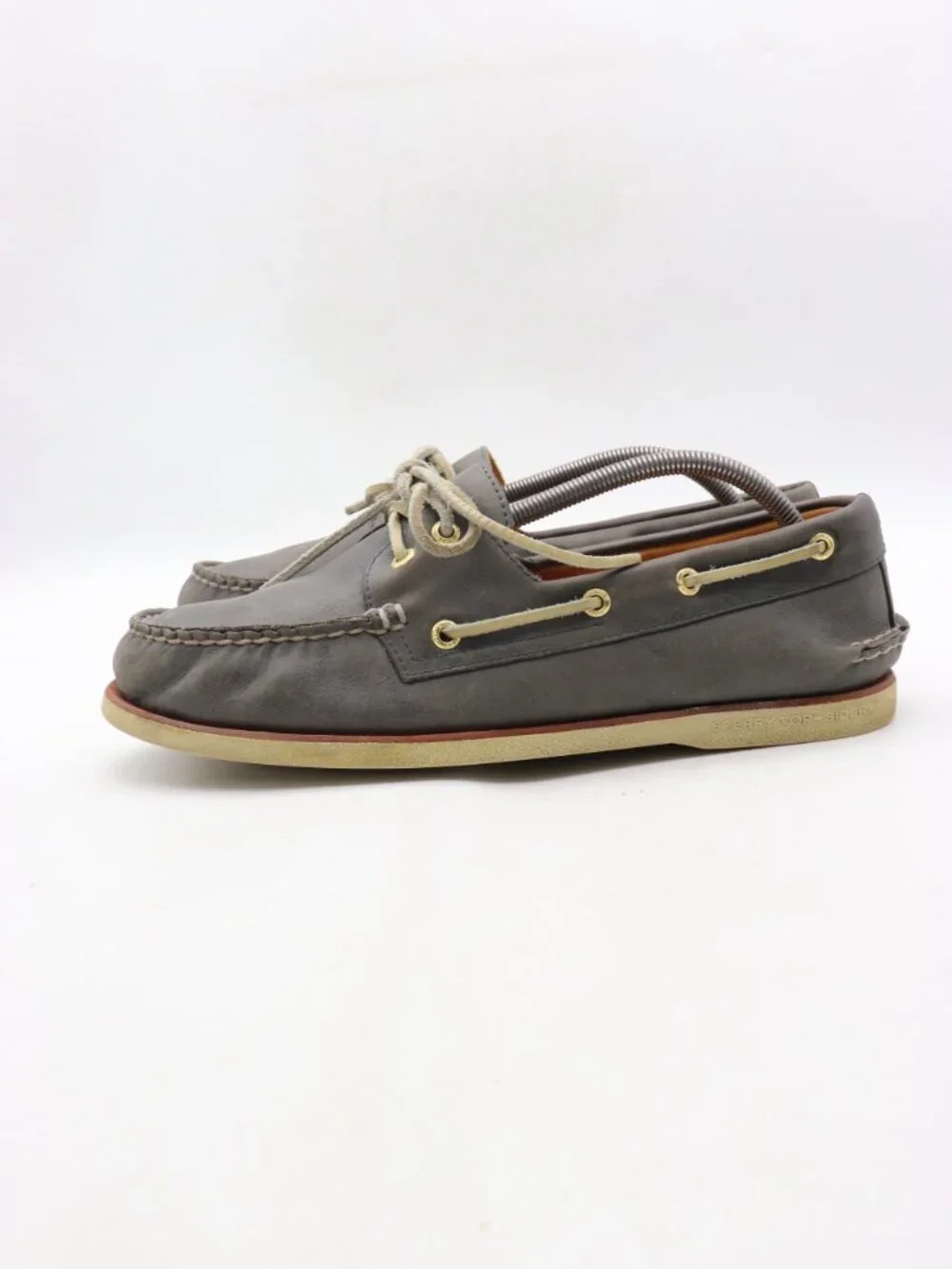 Sperry Gold Cup Top Sider Authentic 2 Eye Men's Size 11 M Gray Boat Shoes